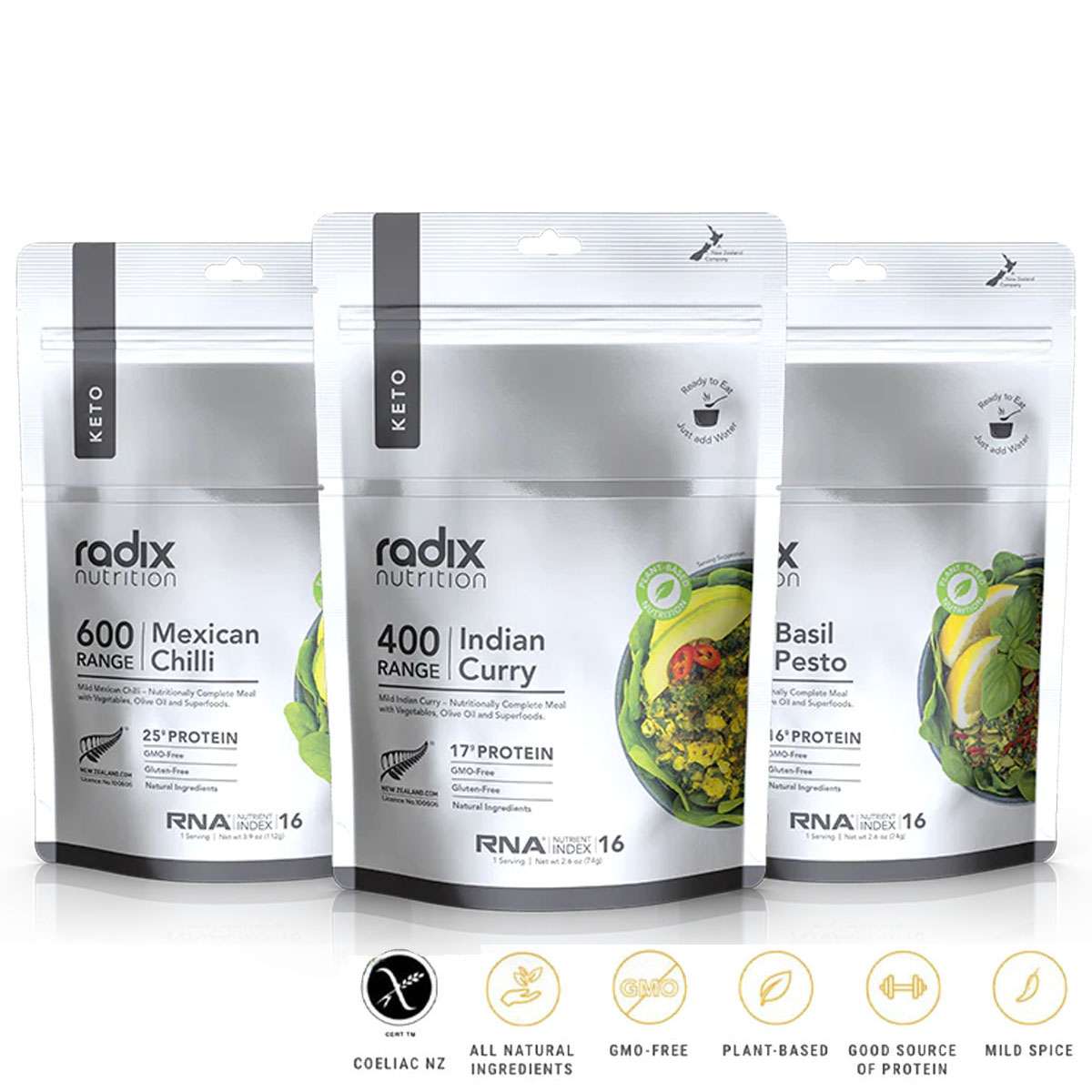 Radix Keto Freeze Dried Meals Plant-Based - GF