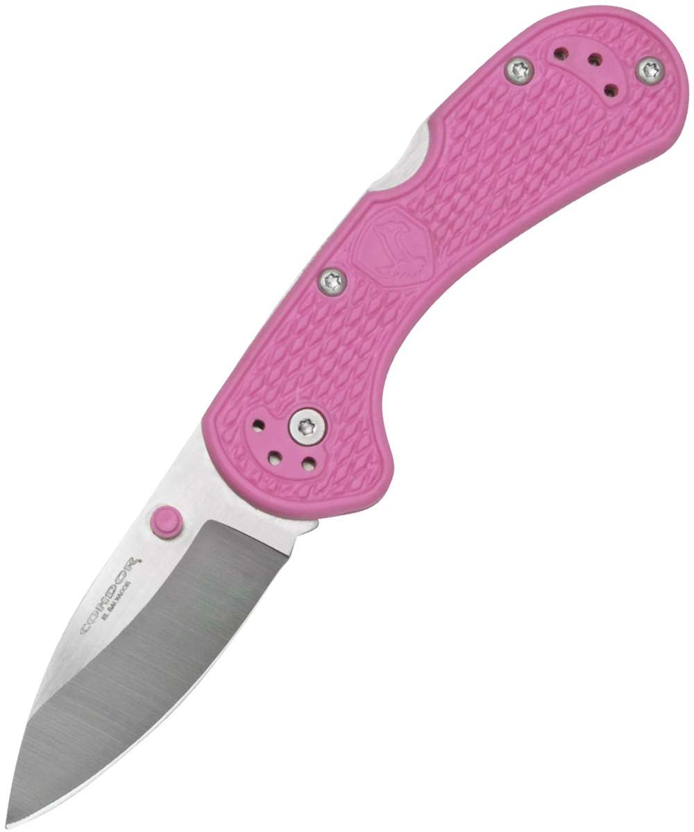 Condor Cadejo Drop Point Folder Pocket Knife - Pink CTK808-2.5SK