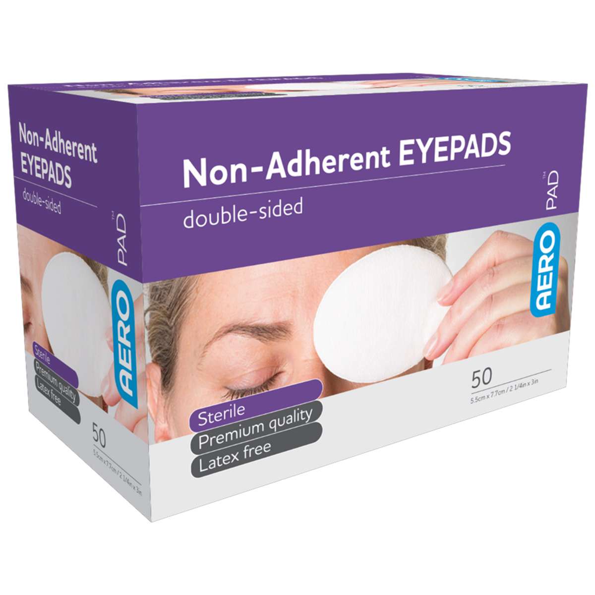 AEROPAD Non-Adherent Sterile Eye Pad 5.5x7.7cm - 1 Piece