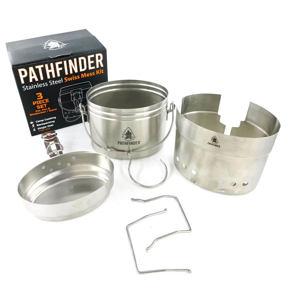 Pathfinder PFM40 Swedish Mess Kit - Stainless Steel