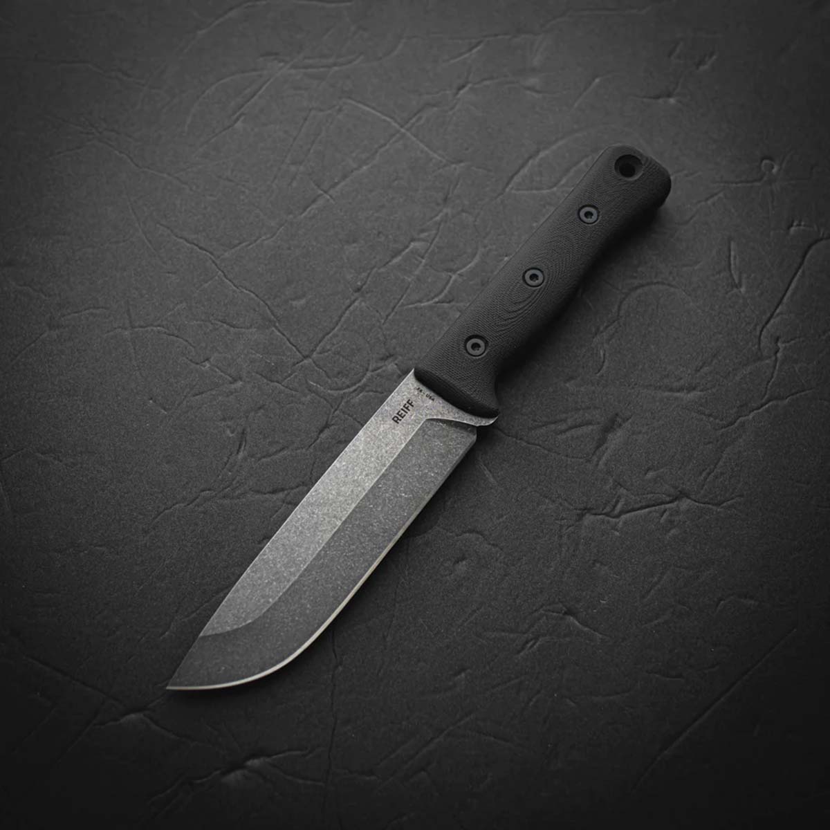 Reiff F6 Leuku Survival Knife - CPM 3V Acid Stonewash G10 Handle