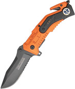 Tac Force Rescue Linerlock EMT Knife - Aluminium Orange