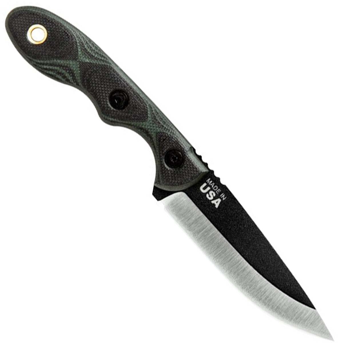 TOPS Mini Scandi Green/Black G10 Knife MSK-GB