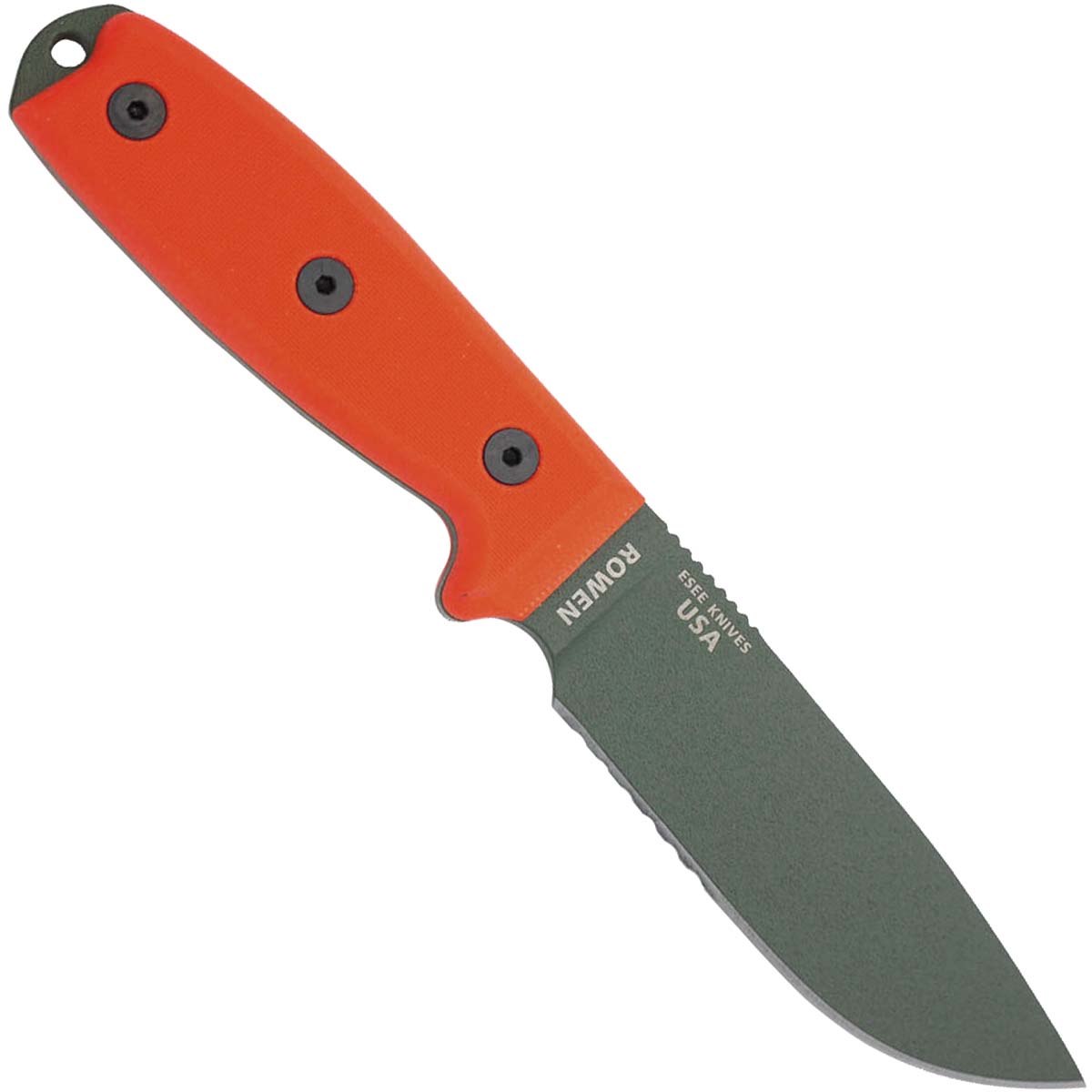 ESEE 4S-MB-OD Foliage Green with Orange G10 Handle Knife