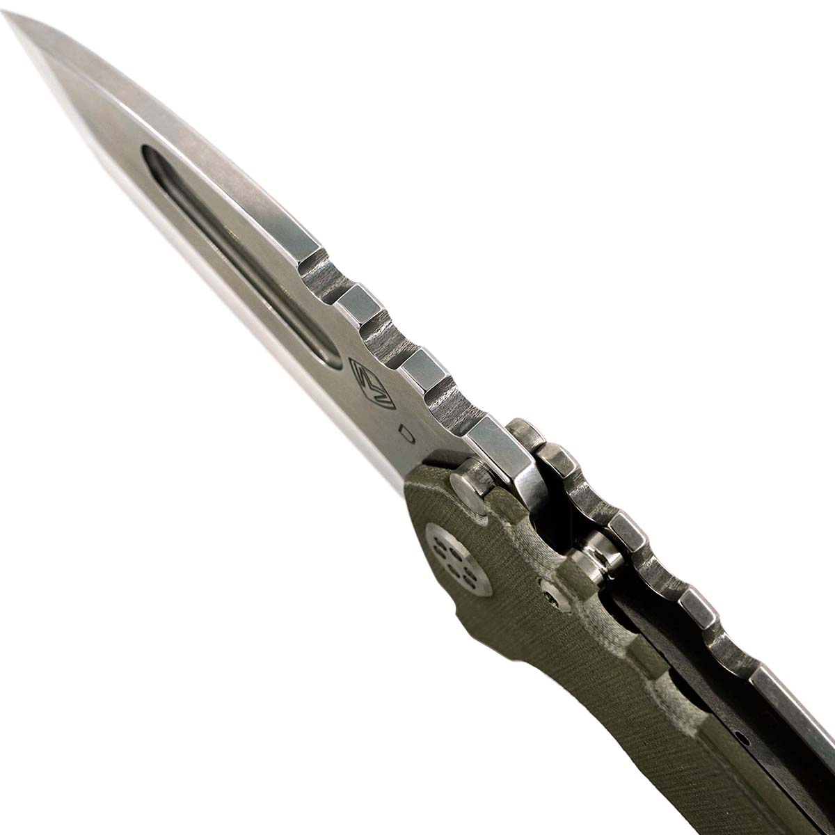 Medford Praetorian G D2 G10 Tumbled Finish Framelock Folding Knife - Digital Camo/Titanium