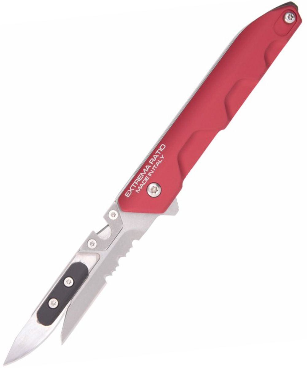 Extrema Ratio Ferrum Rescue Folding Knife - Red