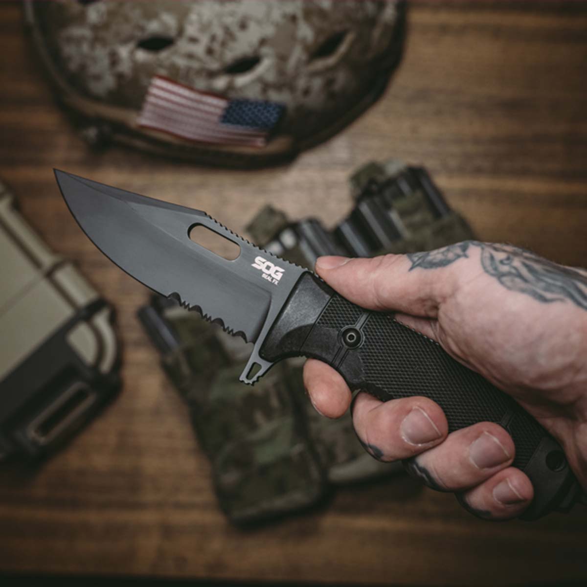 SOG Seal FX Partially Serrated Survival Knife