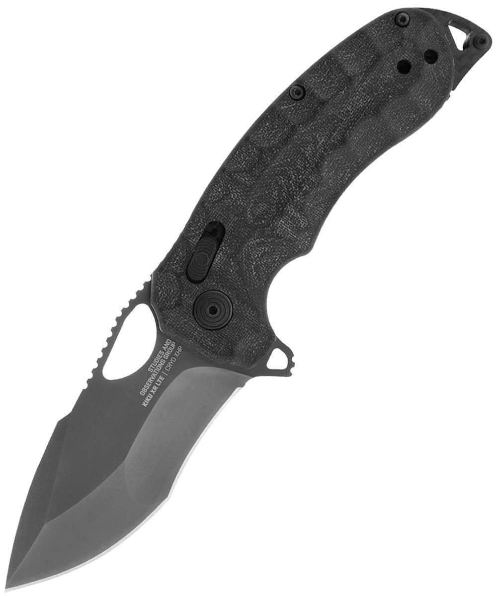 SOG Kiku XR LTE Folding Knife - Blackout Micarta + Carbon