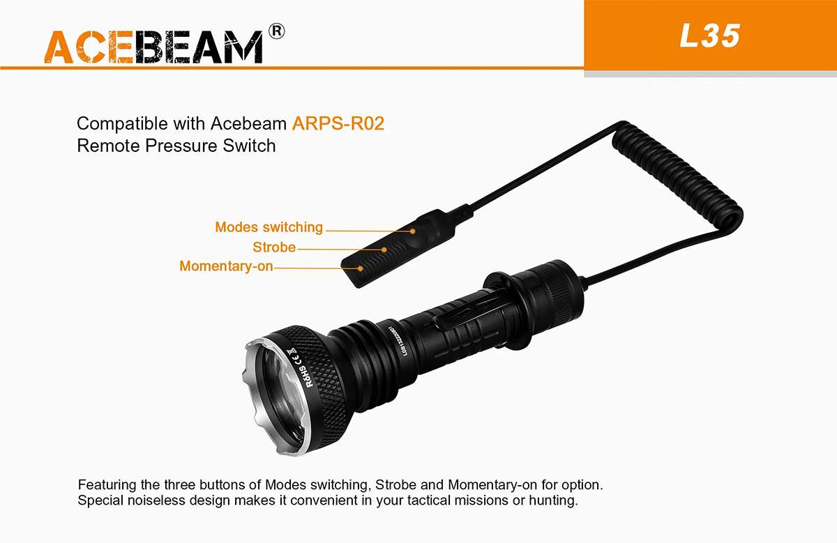Acebeam L35 XHP70.2 5000 Lumens Torch - OD Green
