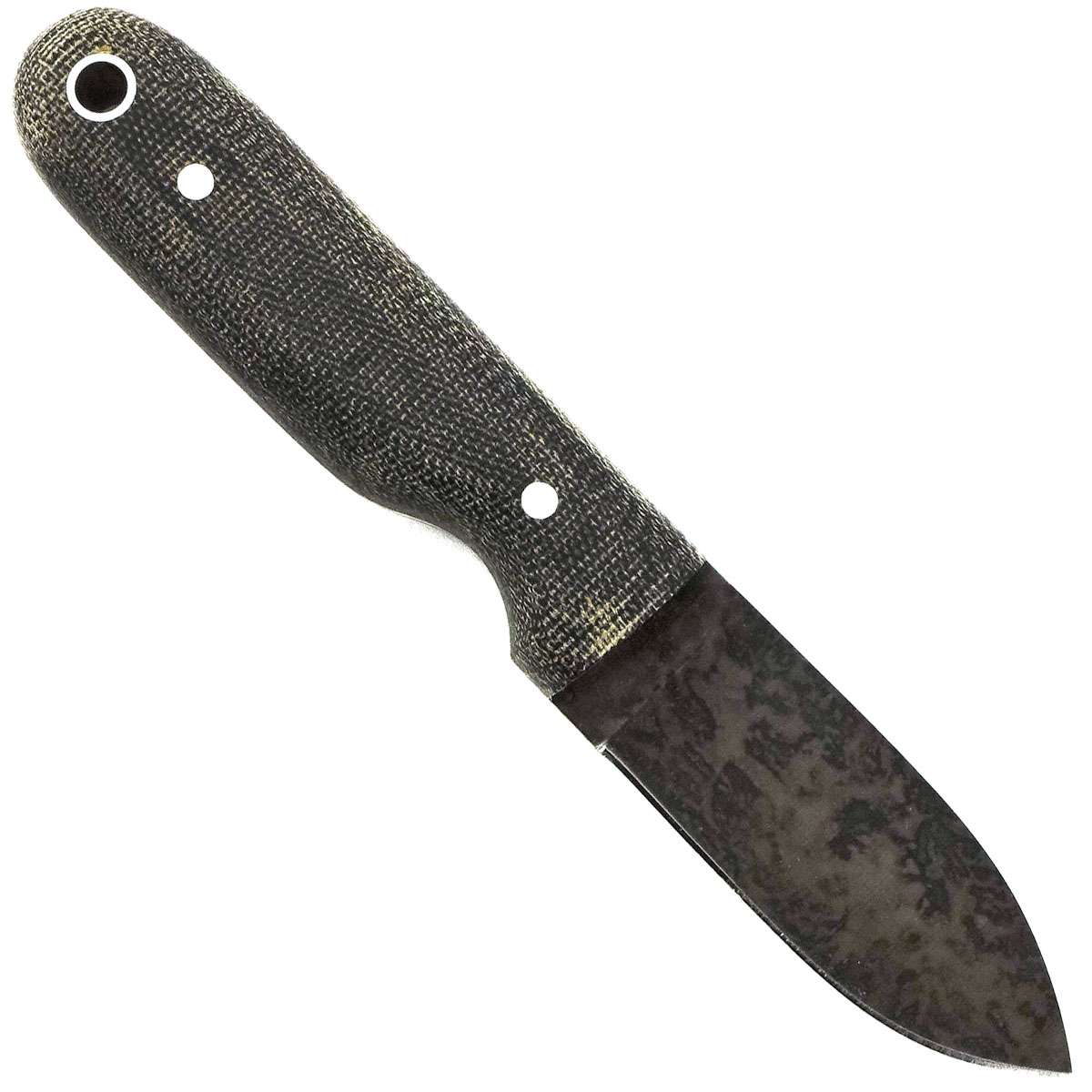 LT Wright Bushbaby High Saber 1075 HC Black Matte Micarta Knife