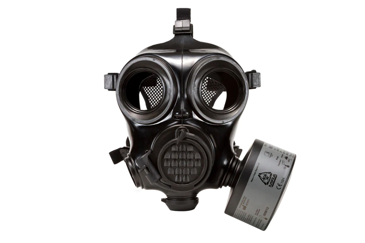 MIRA Safety CM-7M Military-Grade Gas Mask - Full-Face Respirator - Medium