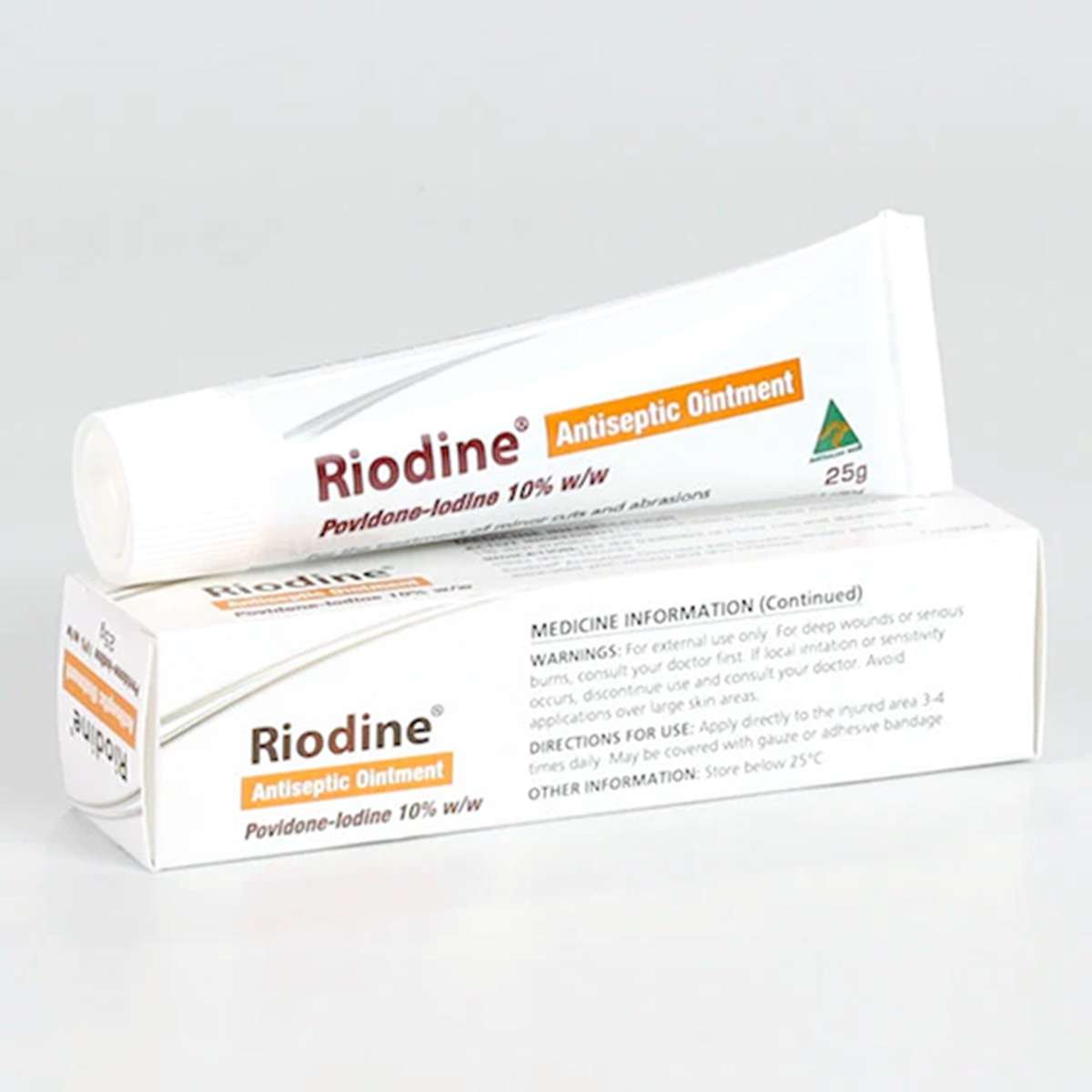 RIODINE 10% Povidone-Iodine Ointment 25g Tube