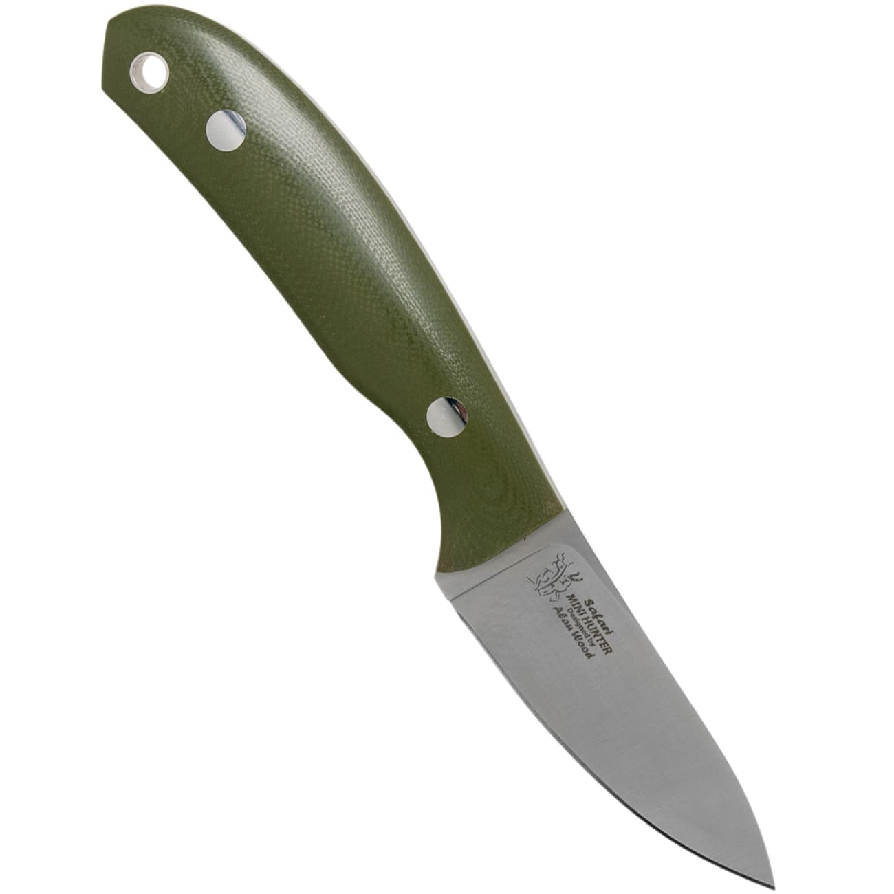 Casstrom Safari Alan Wood Mini Hunter Knife Green G10 Leather