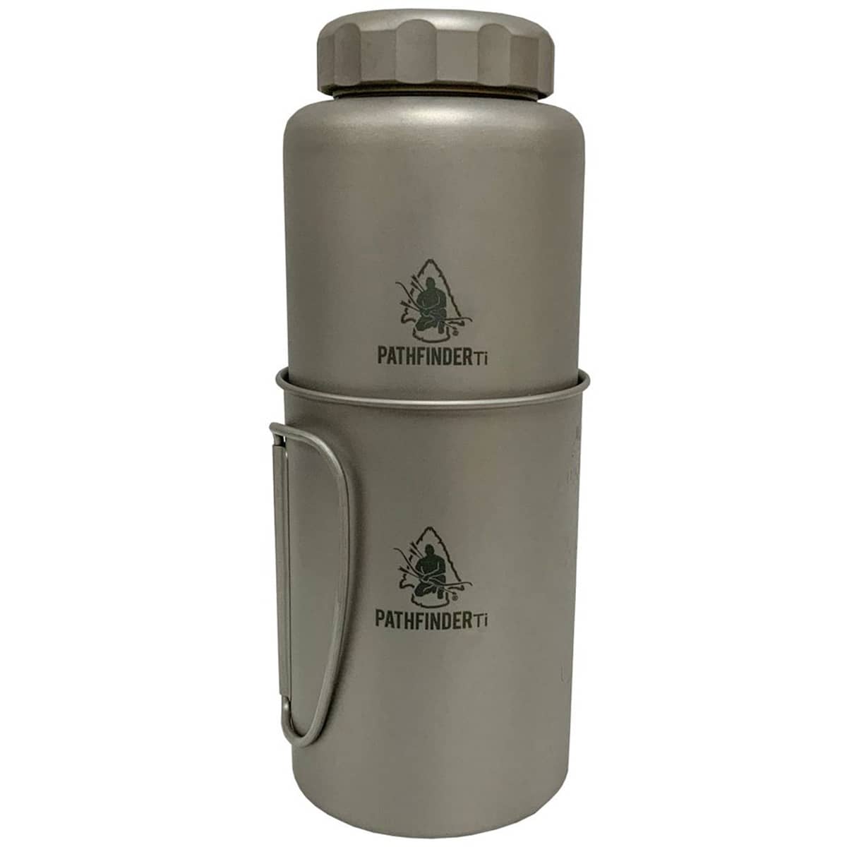 Pathfinder Titanium 35oz Bottle & Cup Set