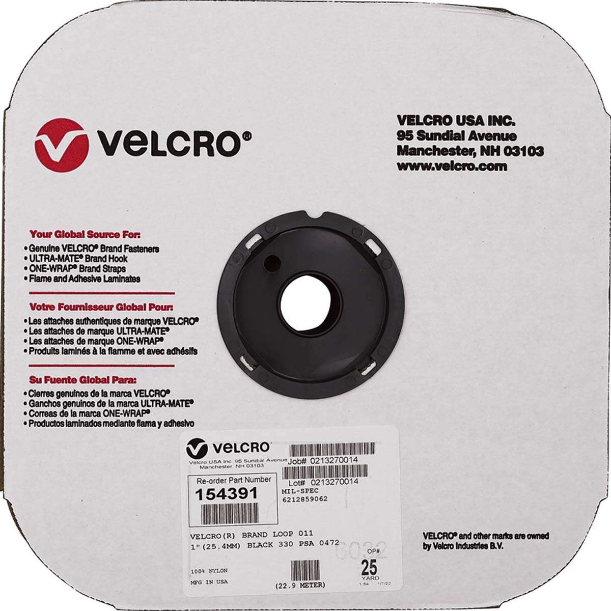 Velcro Mil-Spec Loop Adhesive 1" (25.4mm) x 22.8m