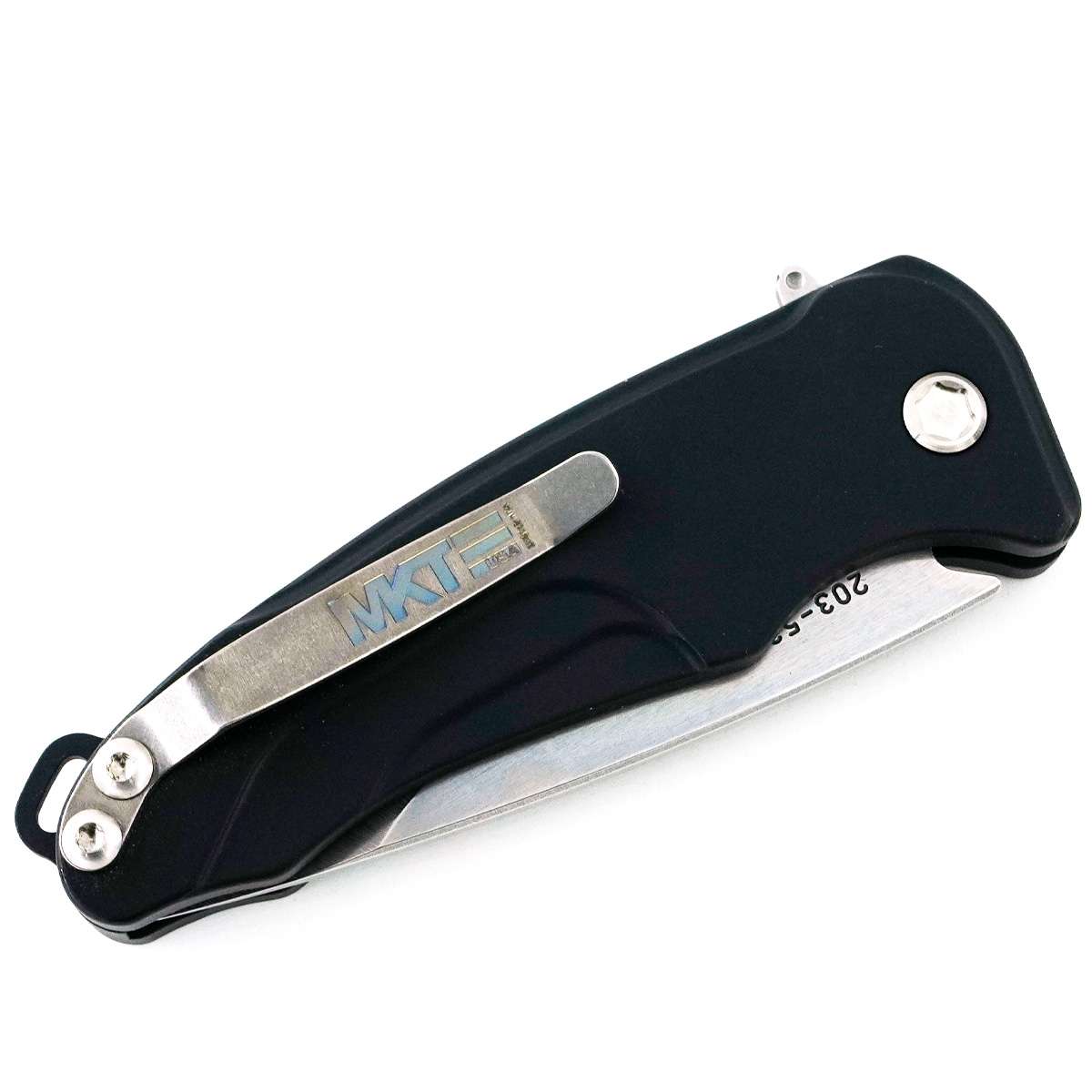 Medford Smooth Criminal Button Lock Folding Knife - Black Aluminum
